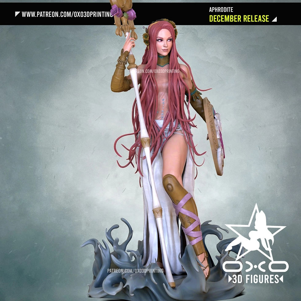 Miniaturbild: Aphrodite - 1 x Unpainted Large Scale 3D Resin Printed Model Kit and Base - OXO