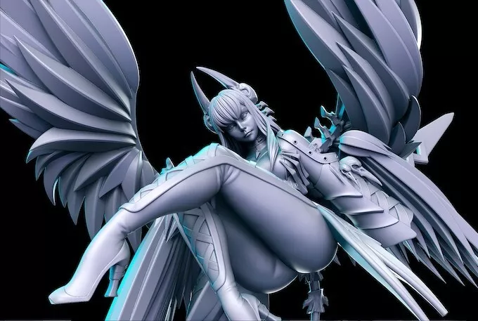 Thumbnail: Casiela Angel - 1 x Unpainted Larger Scale 3D Resin Model Kit and Base - CUS