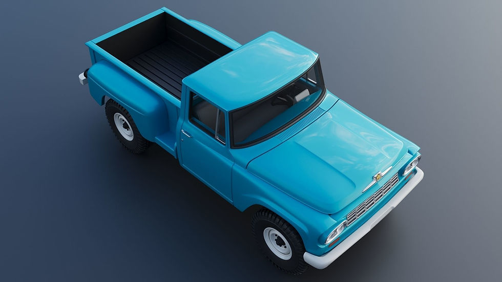 Miniaturbild: 1962 International Pickup C120 -RHD oder LHD - 3D-gedruckter kompletter Modellbausatz C/H/B