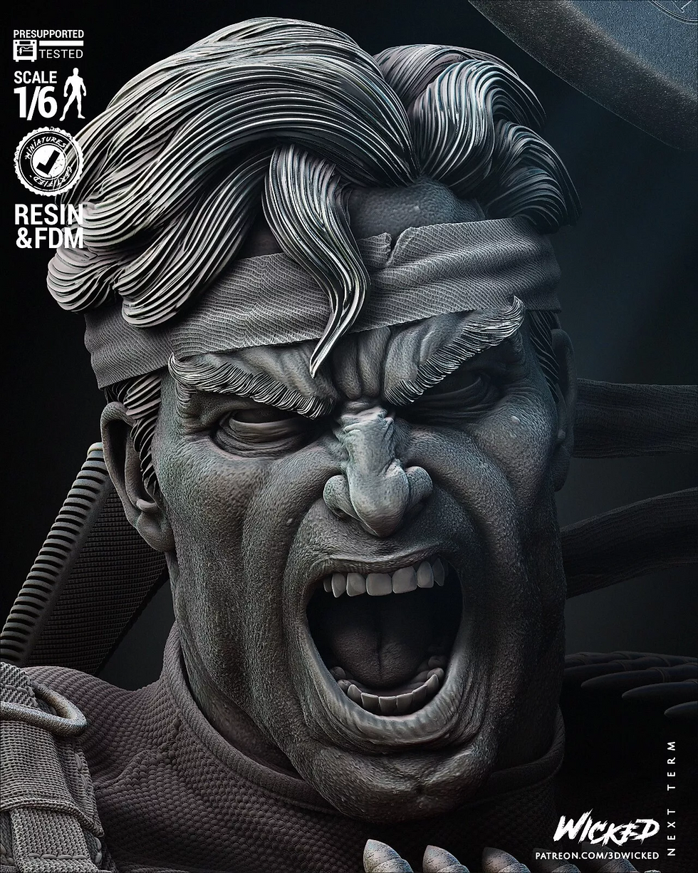 Miniaturbild: The Punisher - 1 x Unpainted Large 3D Resin Printed Model Kit and Base - W3D