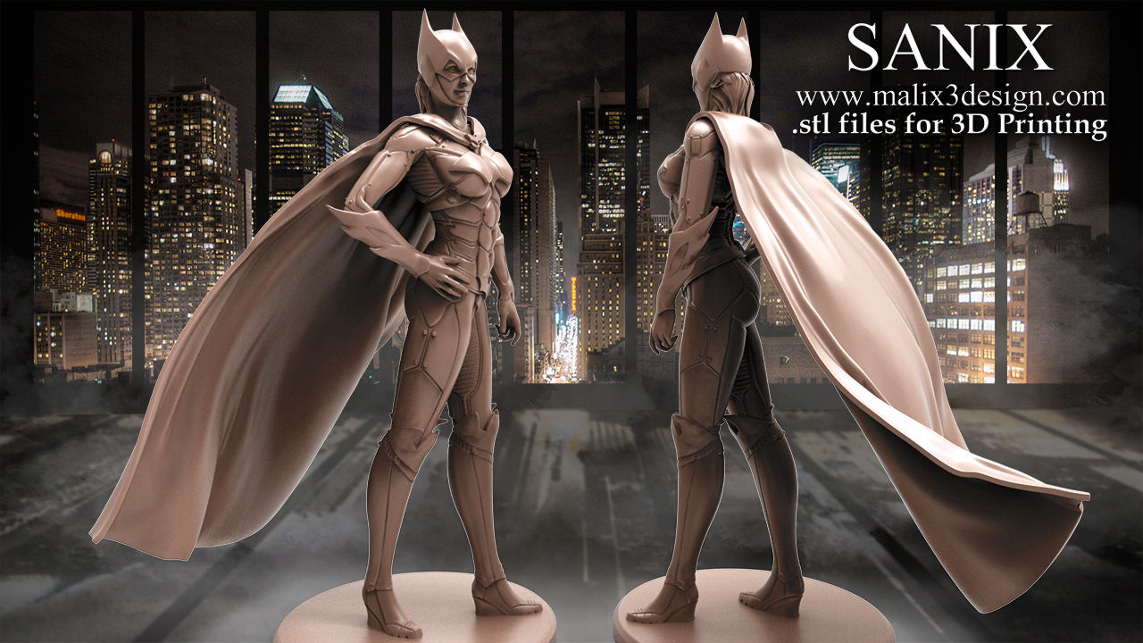 Batgirl - 1 kit de modèle en résine 3D non peint à grande échelle et base - SAN