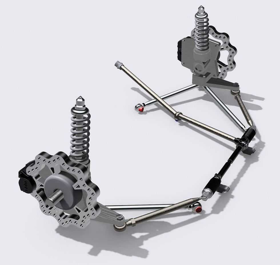 サムネイル： Pro Mod フロントサスペンション ブレーキ＆ステアリング - 3Dレジンプリントモデルキット - MCS
