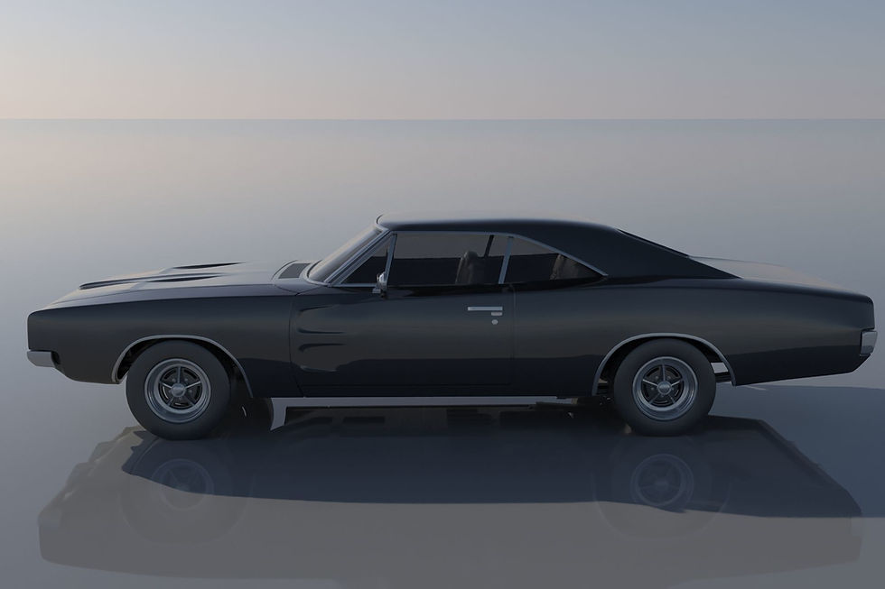 Miniature : Dodge Charger 1969 (conduite à droite ou à gauche) - Kit complet imprimé en 3D C/H/B