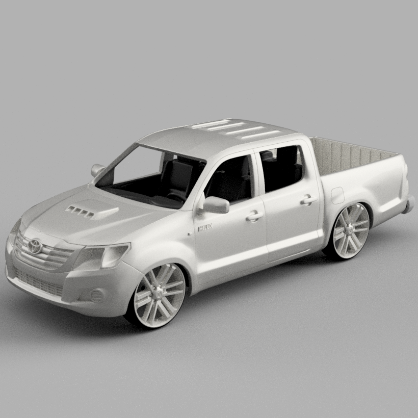 縮圖：2012 款丰田 Hilux Dualcab Ute - 多种比例 - 3D 树脂打印模型套件 -K3D