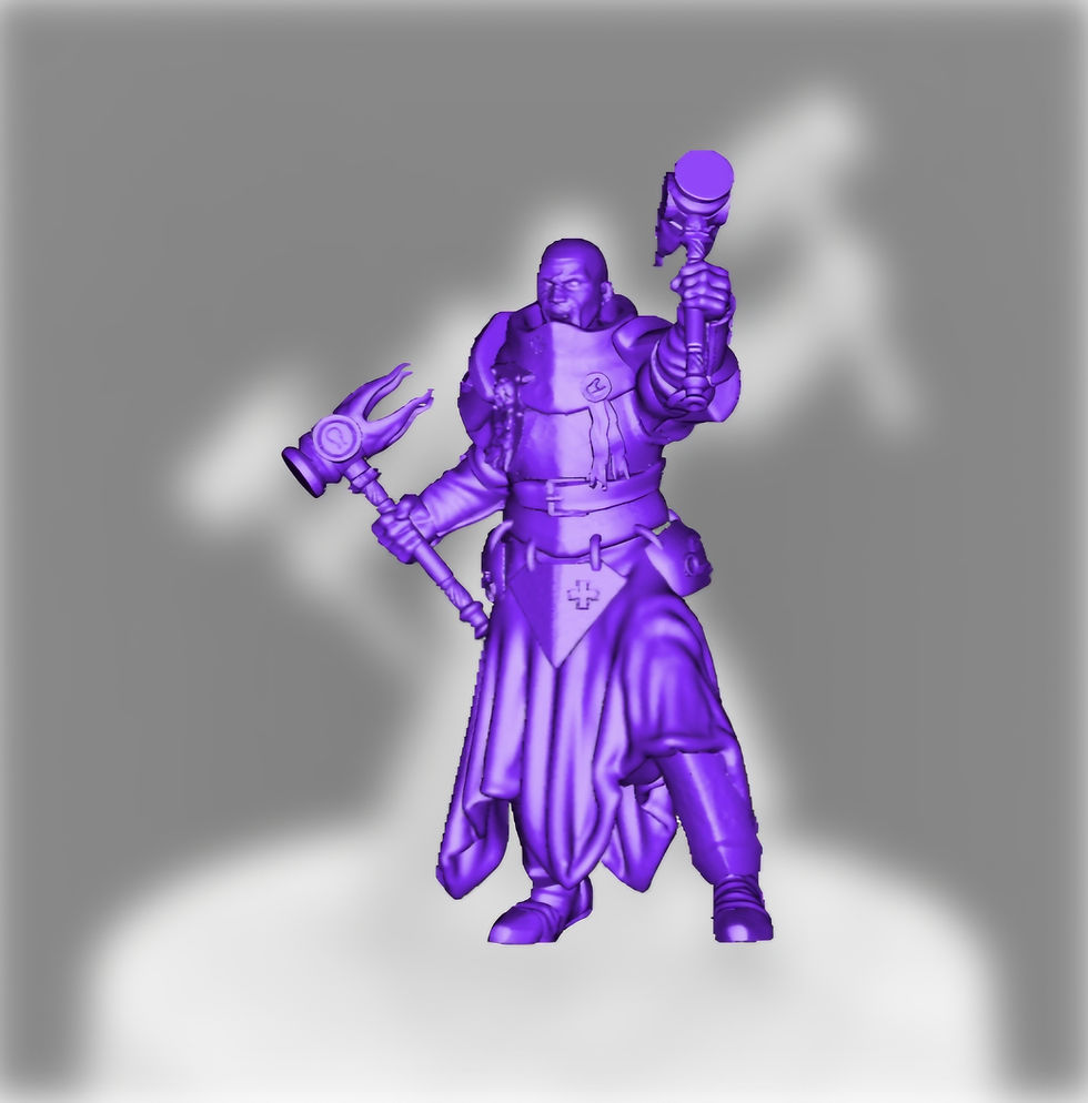 Thumbnail: Warrior Priest - 1 x Unpainted 3D Resin Scale Model Kit +Base Various Scales- MY