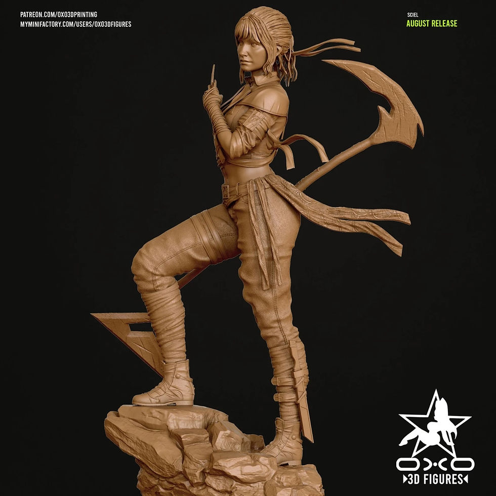 縮圖：Sciel - 1 x Unpainted Large Scale 3D Resin Printed Model Kit and Base - OXO