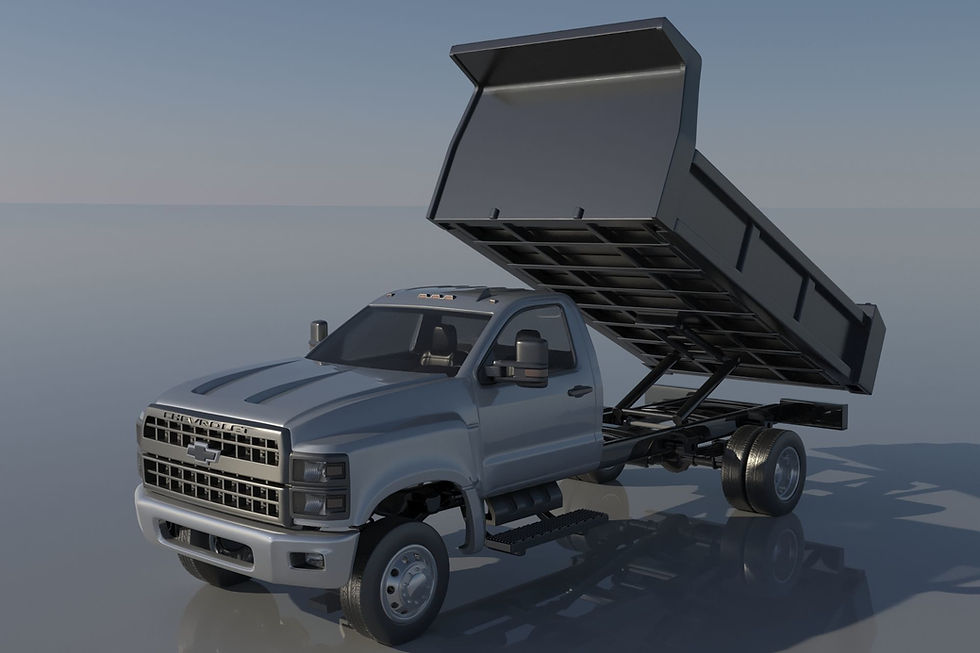 Miniatura: Chevrolet Silverado 5500 Dump Truck w wersji RHD lub LHD - Kompletny model drukowany w 3D