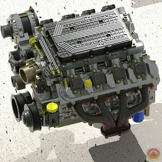 Thumbnail: GM ZL1 CAMARO LT4 Engine - Available in Various Scales - FB