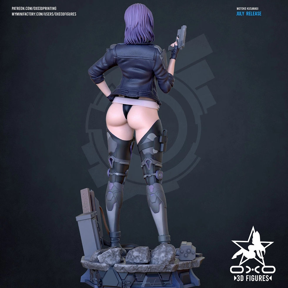 Miniaturbild: Motoko Kusanagi - 1 x Unpainted Large Scale 3D Resin Printed Model Kit - OXO
