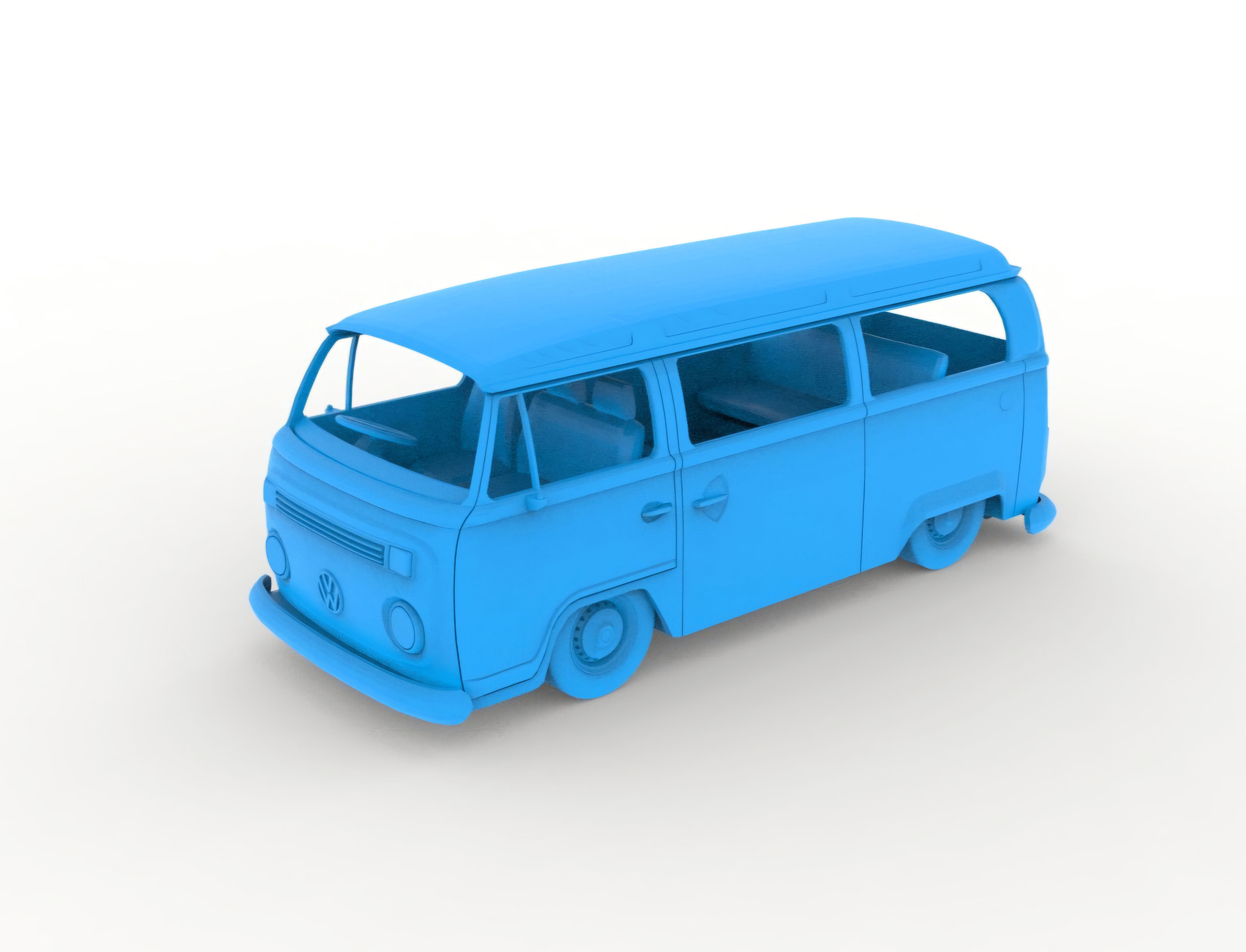 Volkswagen Kombi Samba T2 - Dalam Berbagai Skala - Kit Model Cetak Resin 3D - K3D
