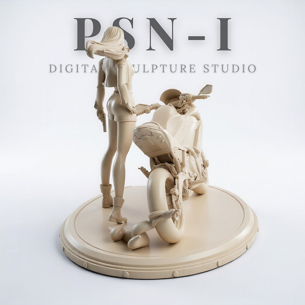 Miniaturbild: Misato Motorcycle - 1 x Unpainted Large Scale 3D Resin Printed Model Kit - PsnID