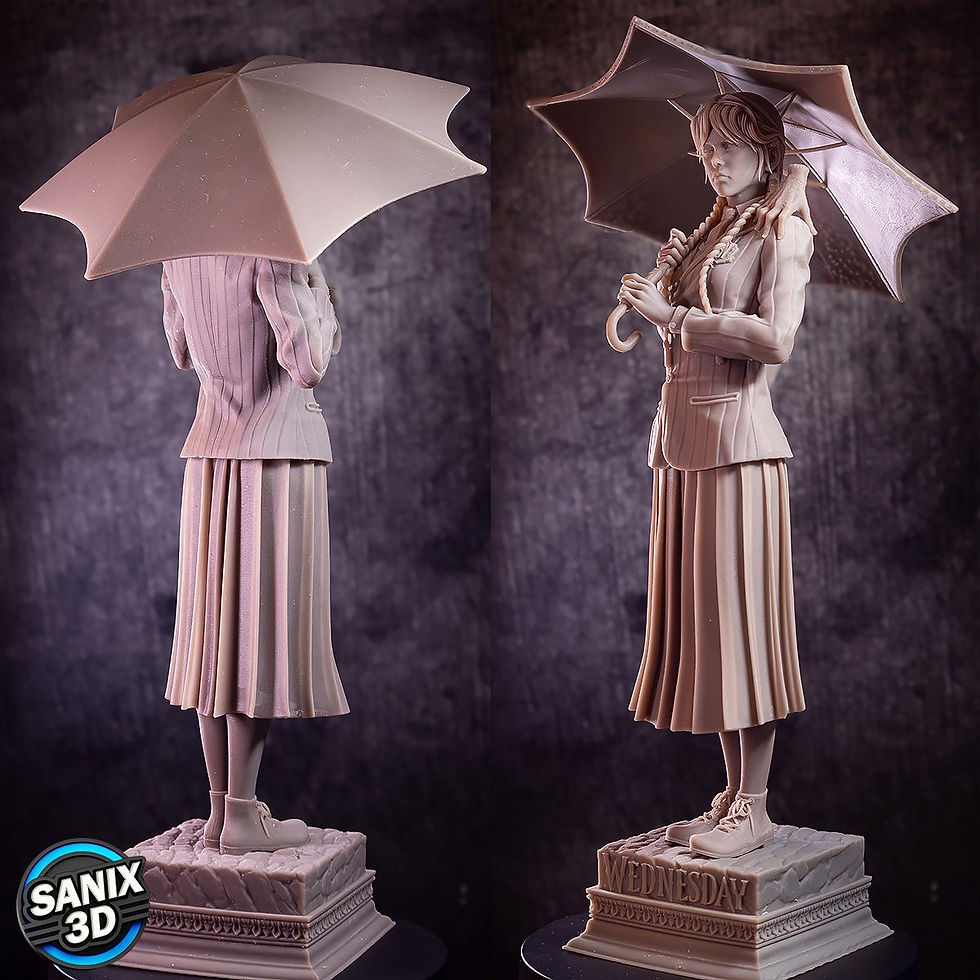 Thumbnail: WEDNESDAY - 1 x Unpainted Large Scale 3D Resin Printed Model Kit and Base - SAN