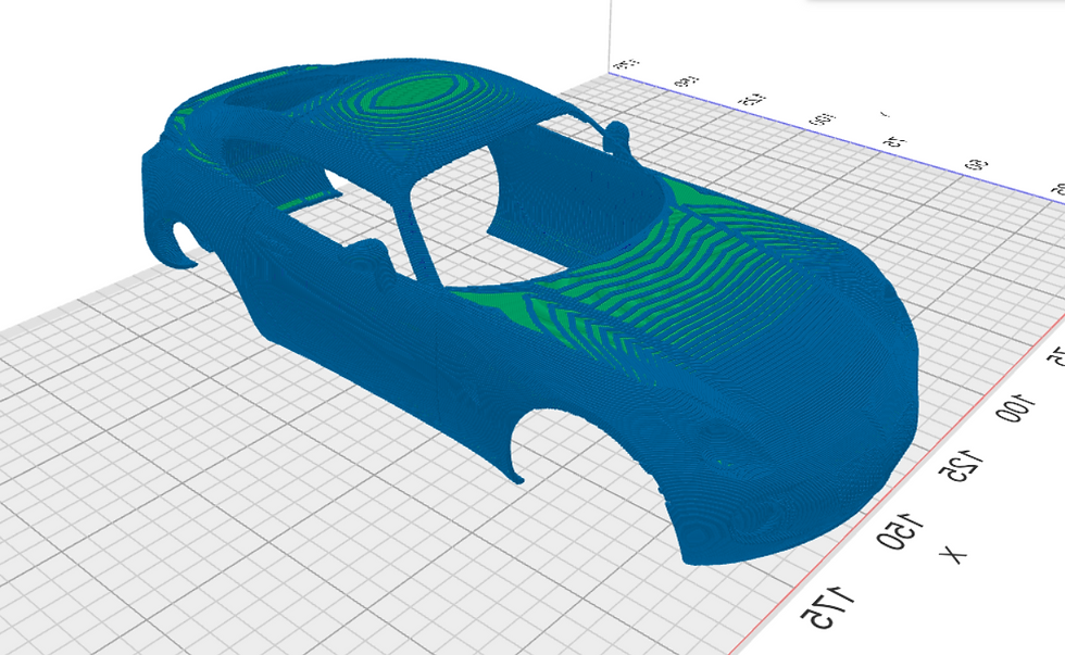 Miniatura: Pontiac Solstice Coupé, carrocería GM - En varias escalas - Impresión en resina 3D - K3D