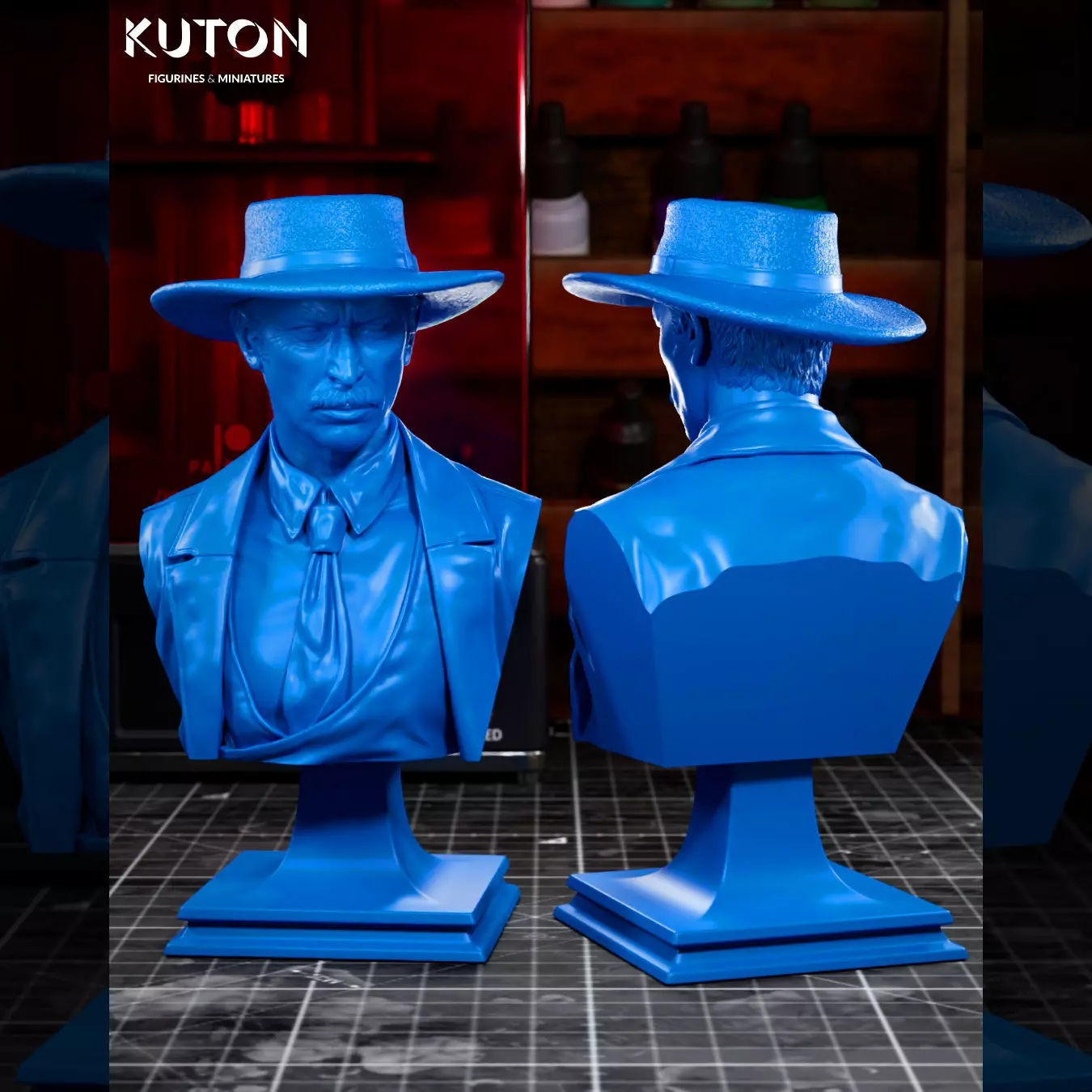 Mortimer Bust - 1 x Unpainted Large Scale 3D Resin Printed Model Kit + Base - KF