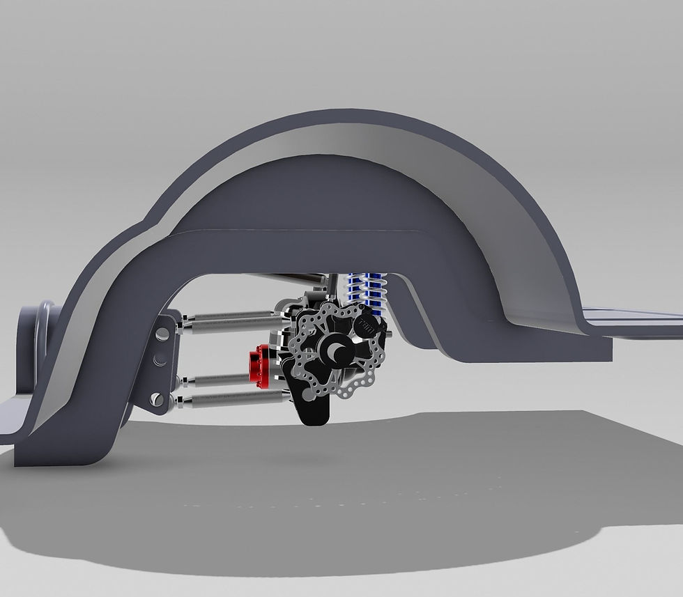 Thumbnail: Pro Street Tubbed Rear Chassis Clip Complete - 3D Model Kit - MCS