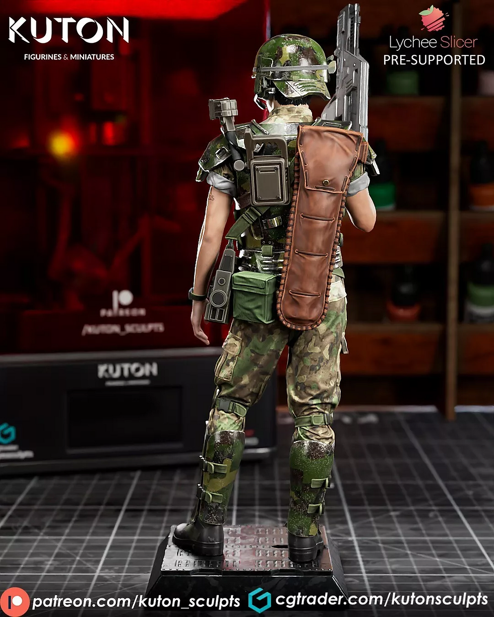 Miniature : Hicks - 1 kit de modèle en résine imprimée en 3D non peinte et base - KF