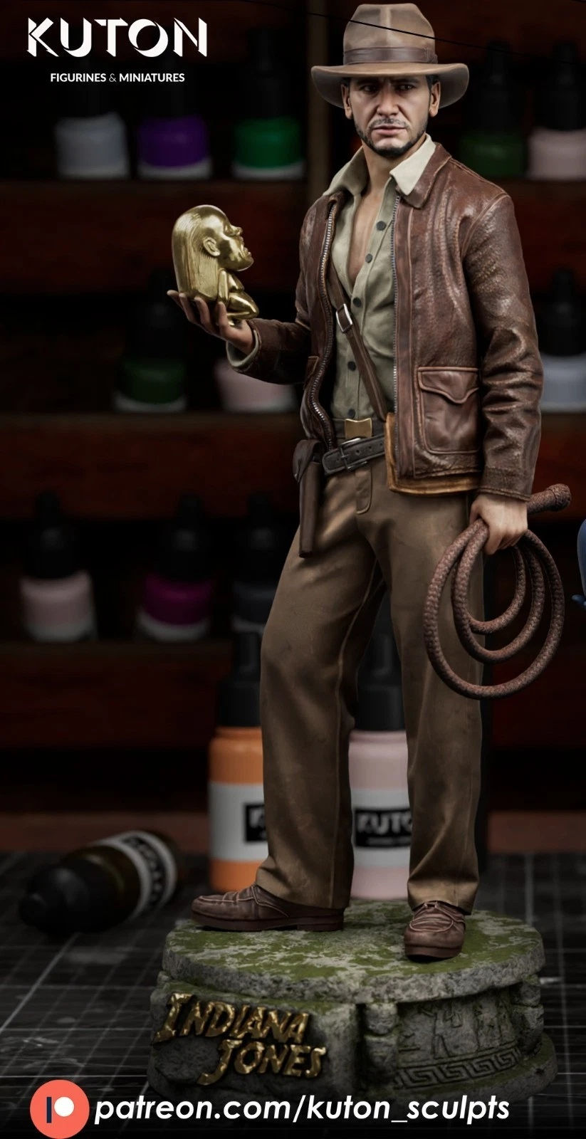 Thumbnail: The Adventurer - 1 x Unpainted Large Scale 3D Resin Printed Model Kit + Base- KF