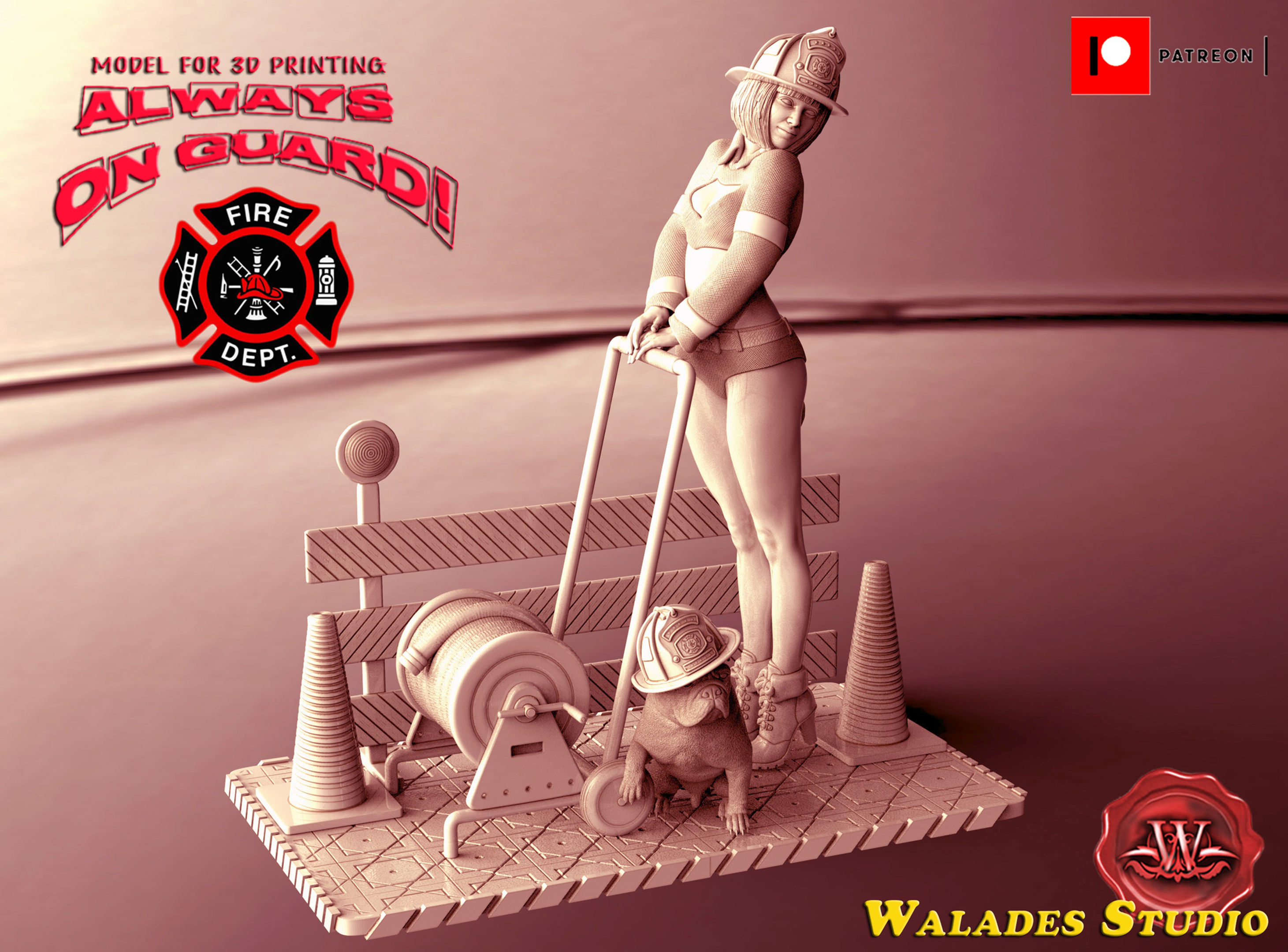 Always on Guard FD - 1 x Unpainted 3D Resin Printed Model Kit and Base - WS