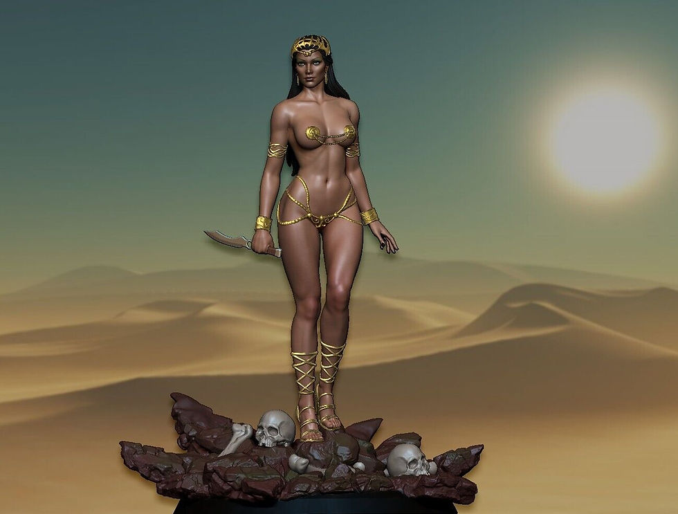 Miniatura: Dejah Thoris Księżniczka Marsa - 1 x Duży model żywiczny 3D + podstawa - NR