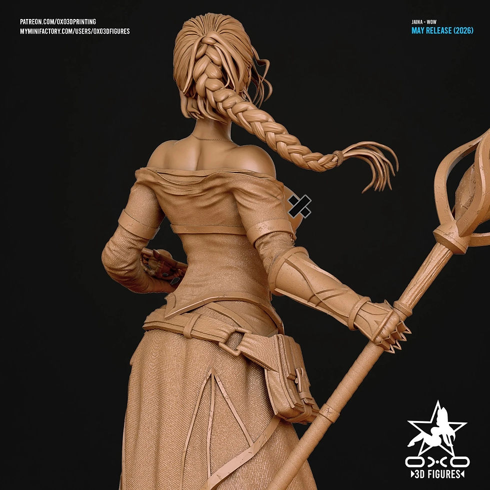 Thumbnail: Jaina Proudmoore NSFW - 1 Unpainted Large Scale 3D Resin Printed Model Kit - OXO