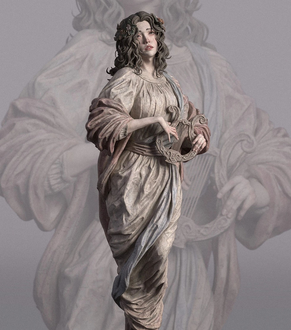 縮圖：Muse - 1 x Unpainted Large Scale 3D Resin Printed Model Kit and Base - CA3D