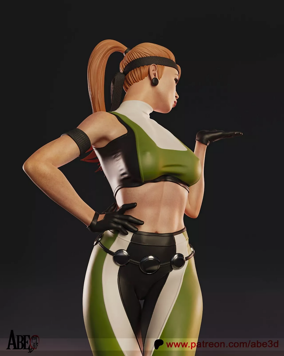 縮圖：Sonya Blade - 1 x 未上漆 - 树脂模型套件 + 底座 - 各种比例