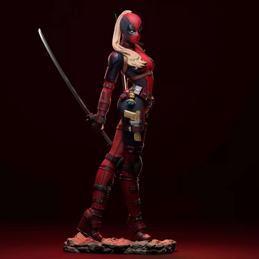 Miniature : Ladypool - 1 x Kit de maquette en résine non peinte + socle - abe - À différentes échelles