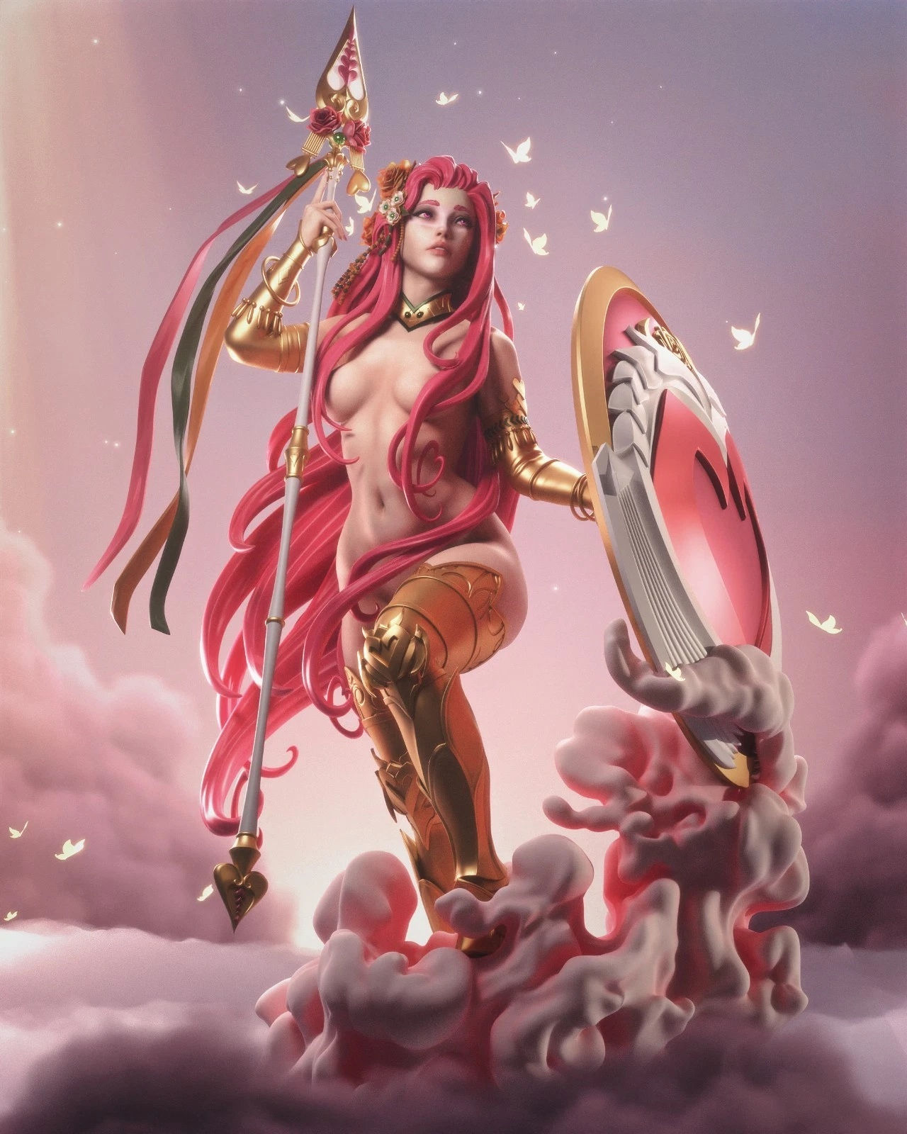 Aphrodite 2 - 1 x Unpainted Large Scale 3D Resin Printed Model Kit + Base - CA3D