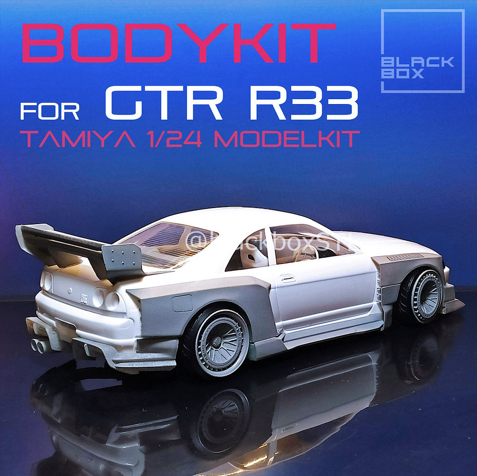 Miniature : Nissan Skyline GTR R33 - Wide Body Kit 1-24 Scale - 3D Resin Printed Parts - BBS