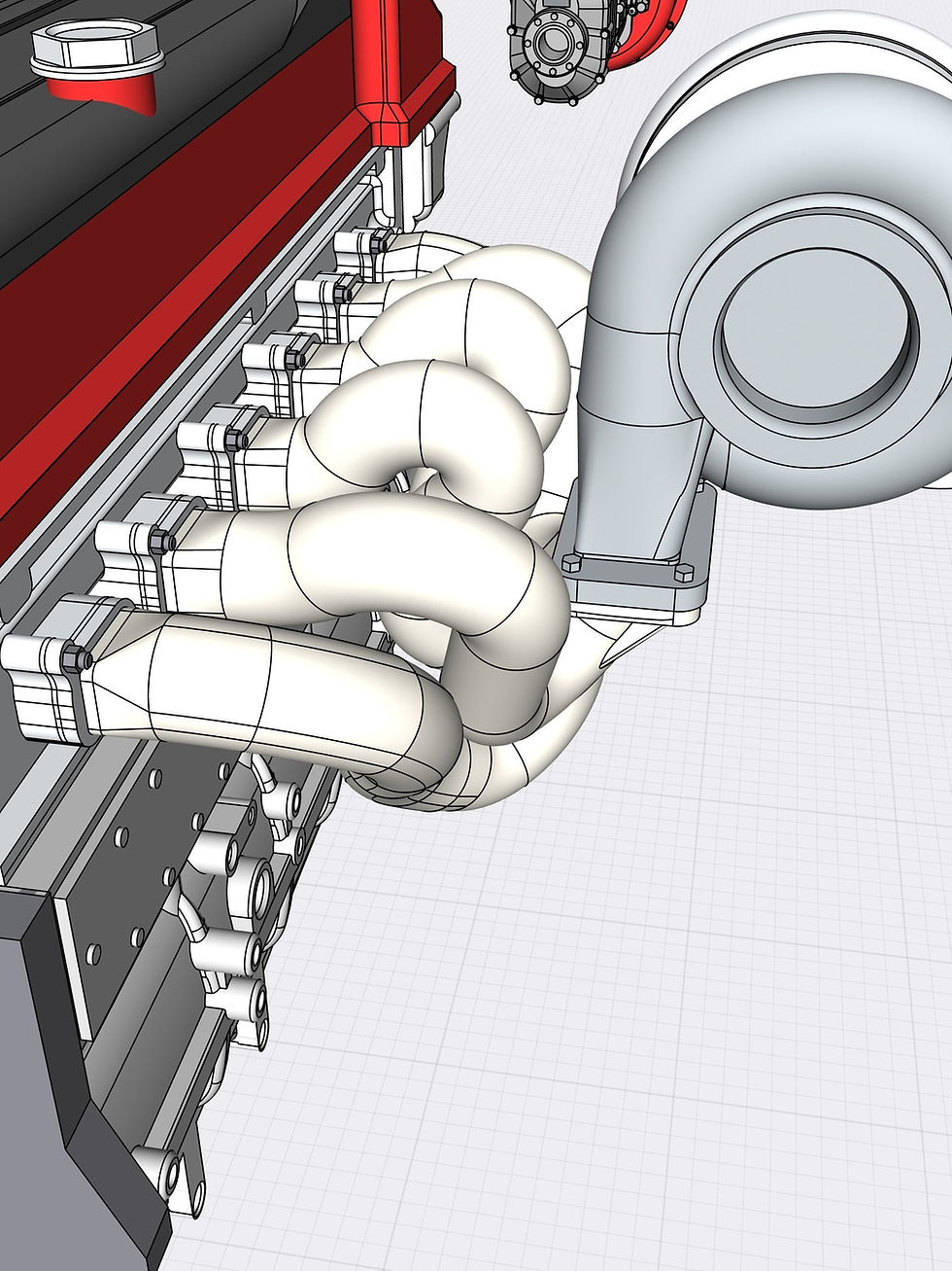 Miniatura: Motor Ford Barra Turbo Billet + Caja de cambios secuencial - Kit de modelo impreso en 3D - MCS