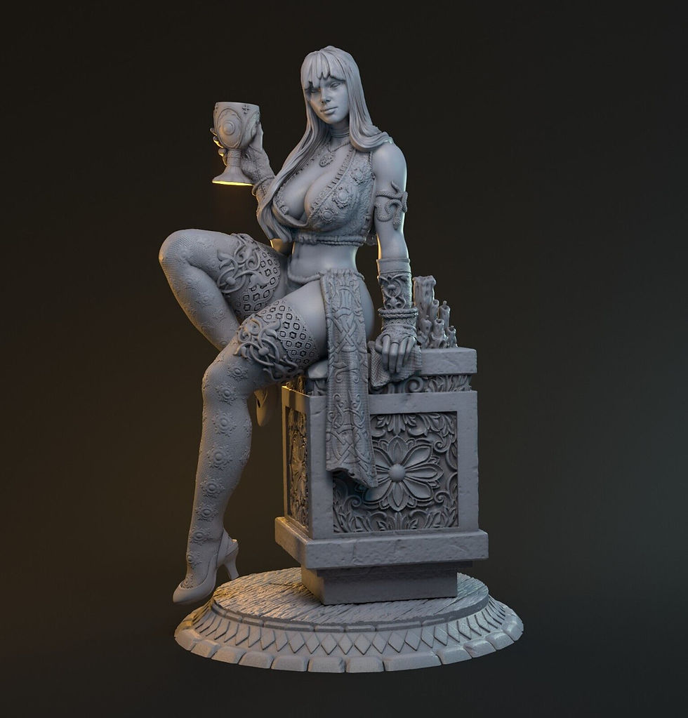 Thumbnail: Merlin - 1 x Unpainted 3D Resin Printed Model Kit and Base - 4 Versions - MYT
