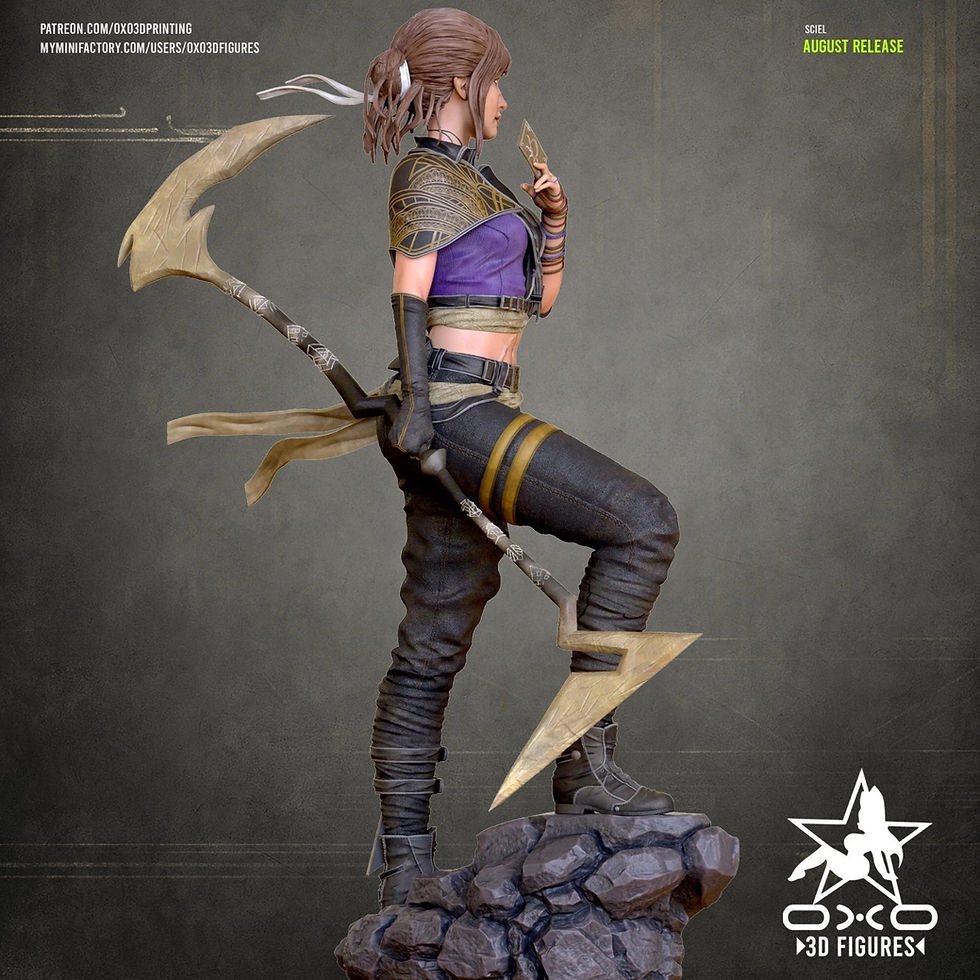 Miniatyrbild: Sciel - 1 x Unpainted Large Scale 3D Resin Printed Model Kit and Base - OXO