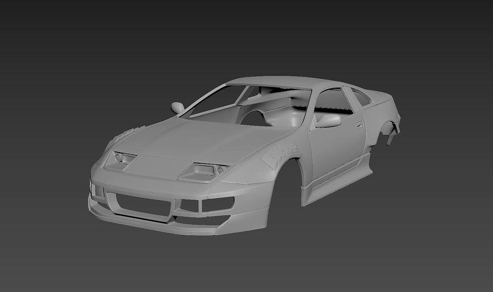 サムネイル： 日産 300ZX チューニングボディのみ - 各種スケール - 3D樹脂プリントボディ - AB
