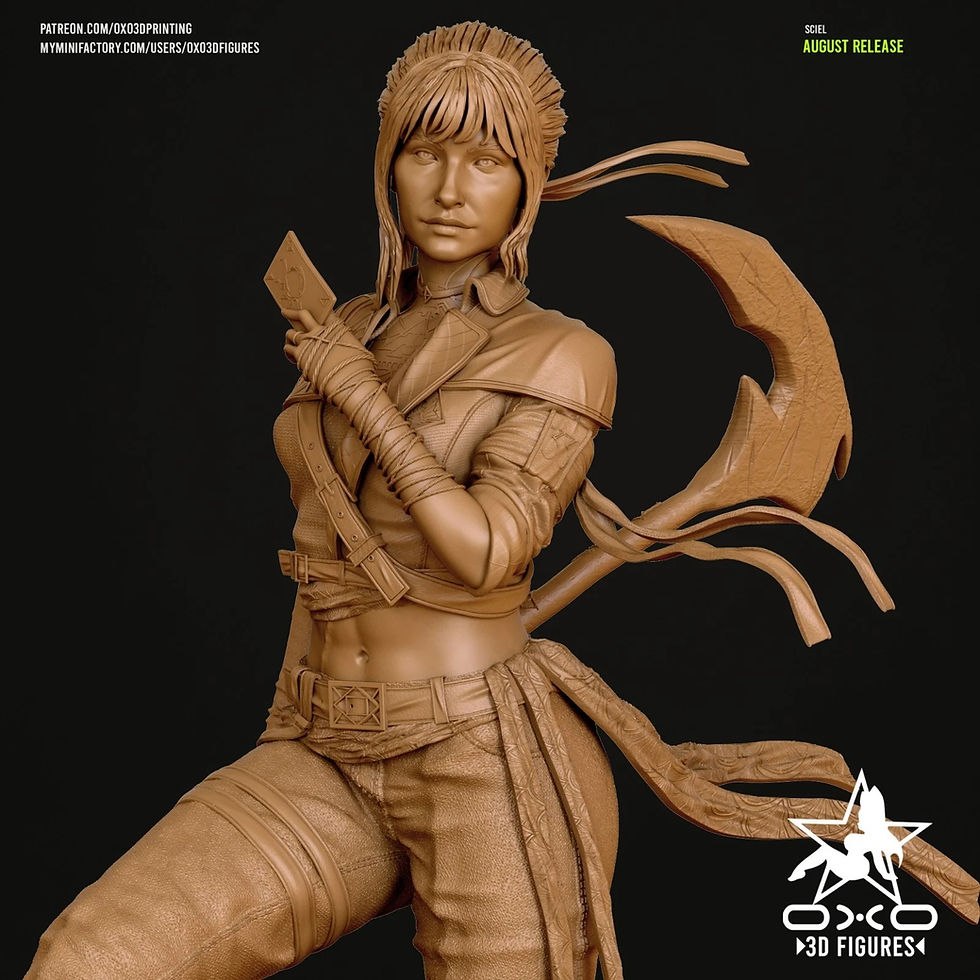 Thumbnail: Sciel - 1 x Unpainted Large Scale 3D Resin Printed Model Kit and Base - OXO