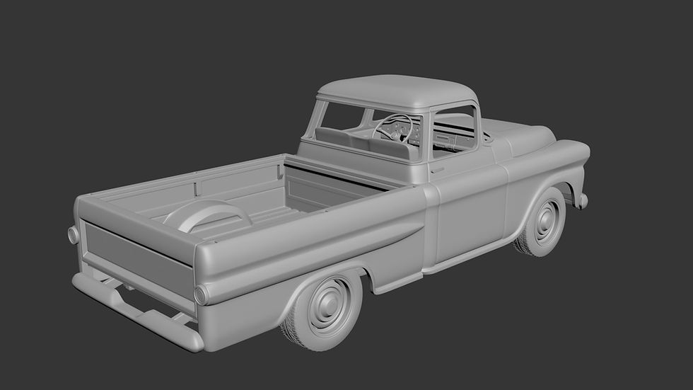 Thumbnail: 1959 GMC 100 Pick-Up Ute in RHD or LHD - 3D Printed Complete Model Kit C/H/B