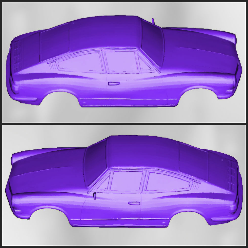縮圖：1971 年大众 Karmann Ghia TC - 各种比例 - 3D 树脂打印零件套件 - K3D
