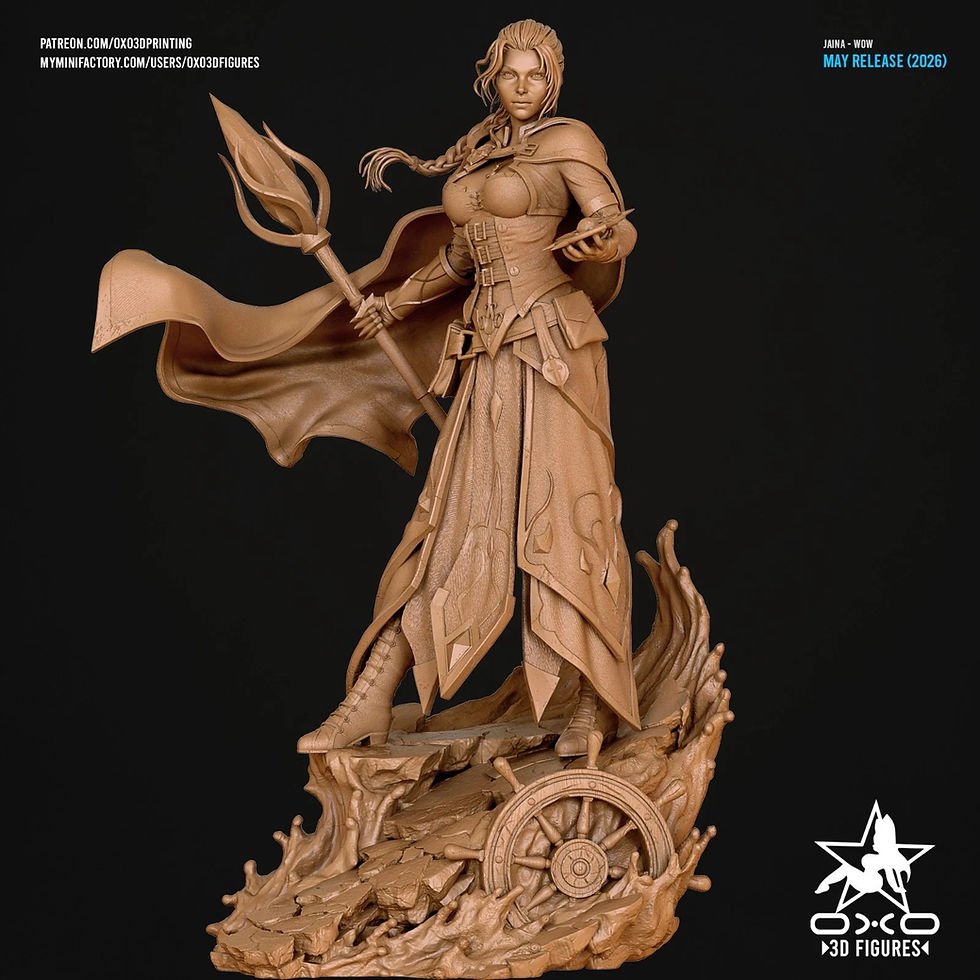 Miniatura: Jaina Proudmoore - 1 x Unpainted Large Scale 3D Resin Printed Model Kit - OXO
