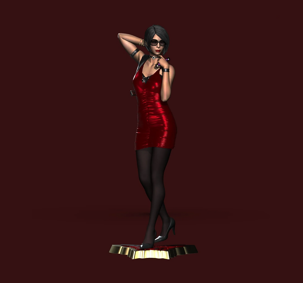 Thumbnail: Ada Wong - 1 x Kit Model Cetak Resin 3D Skala Besar yang Tidak Dicat dan Basis - NR