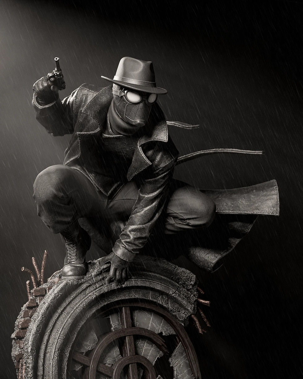 Miniaturbild: Spider Noir - 1 x Unpainted Large Scale 3D Resin Printed Model Kit + Base - CA3D