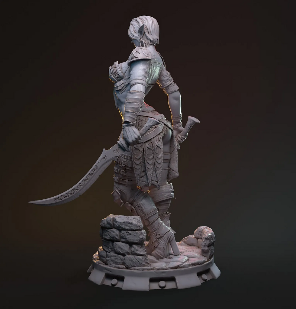 Thumbnail: Hanza - 1 x Unpainted 3D Resin Printed Model Kit and Base - Various Scales - MYT
