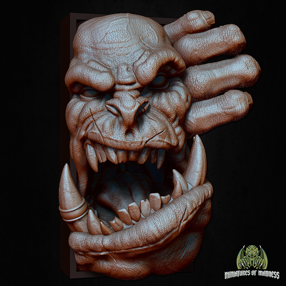 Thumbnail: Orc - 1 x Unpainted Resin Book Nook Dress up your Bookcase - MoM
