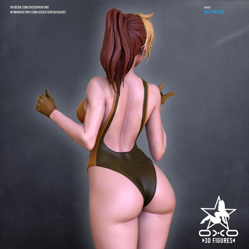Miniatyrbild: Rogue - 1 x Unpainted Large Scale 3D Resin Printed Model Kit and Base - OXO