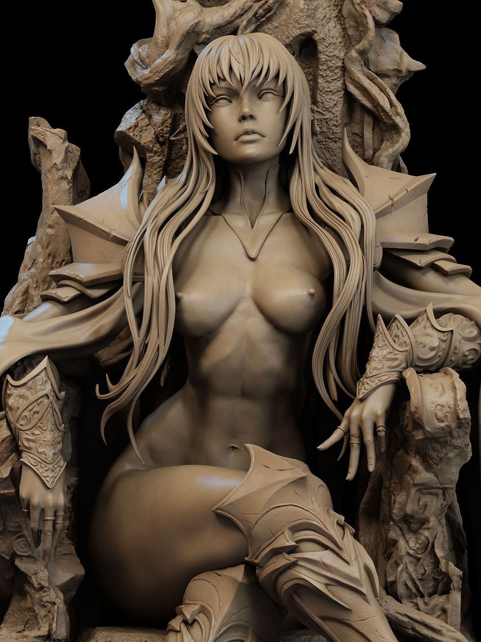 サムネイル： Underworlds Matriarch NSFW- 1 x Unpainted Large Scale 3D Resin Printed Model Kit