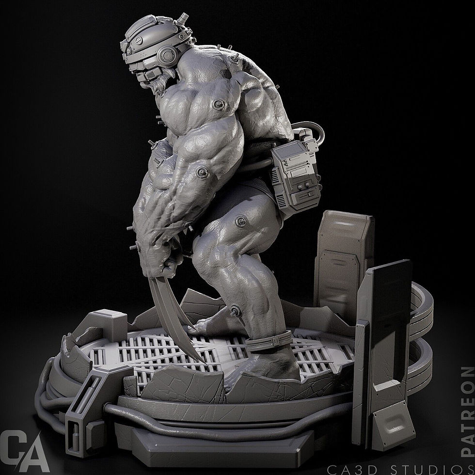 Thumbnail: Wolverine - Tidak Dicat - Kit Model Resin 1/12 + Basis ca3d