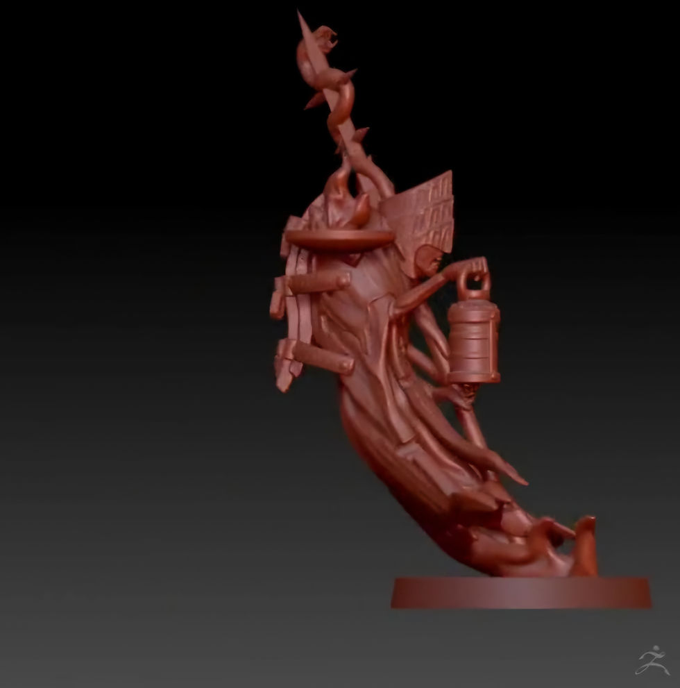 Miniatura: Trench Ghost Heretic Priest - 1 x niepomalowany model 3D z żywicy + podstawa - MY