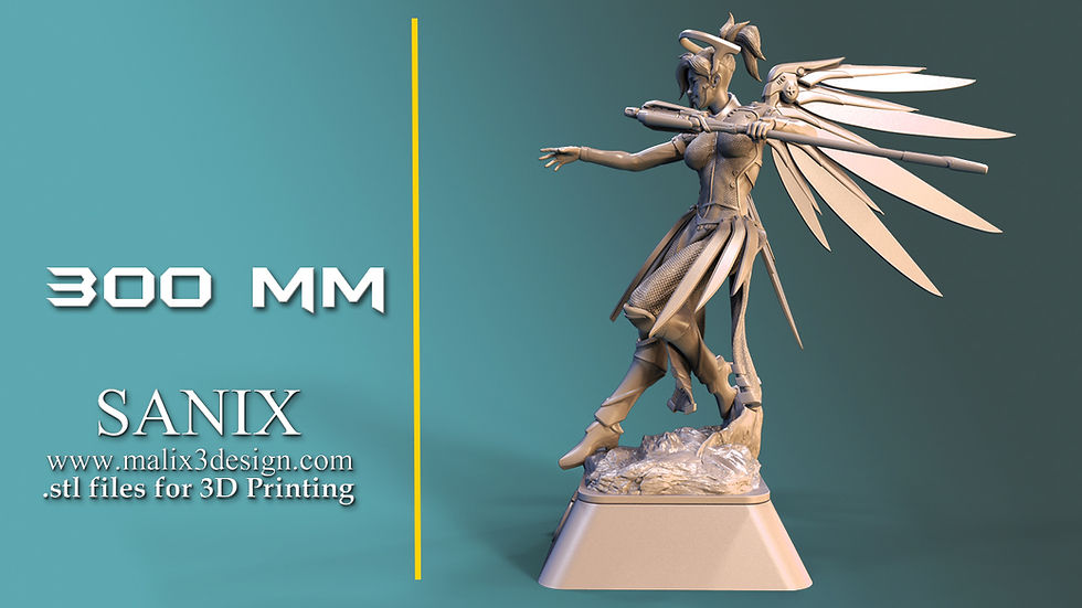 Miniatyrbild: Mercy - 1 x Unpainted Large Scale 3D Resin Printed Model Kit and Base - SAN