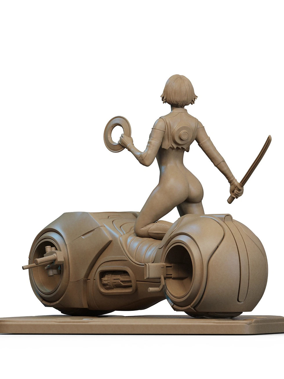 Thumbnail: Quorra NSFW - 1 x Unpainted Large Scale 3D Resin Printed Model Kit + Base - CA3D