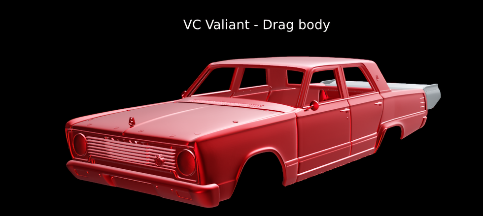 Miniaturbild: 1966 VC Valiant Drag Car – erhältlich in verschiedenen Maßstäben – 3D-Harz-gedruckte Karosserie