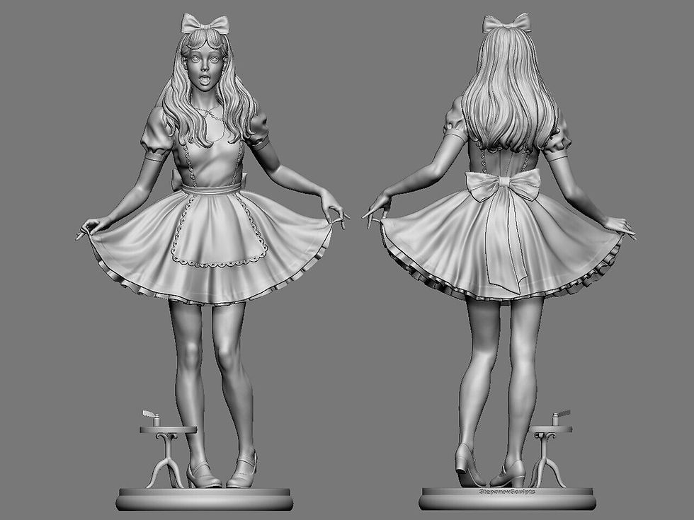 Thumbnail: Alice - 1 x Unpainted Large Scale 3D Resin Printed Model Kit and Base - SS