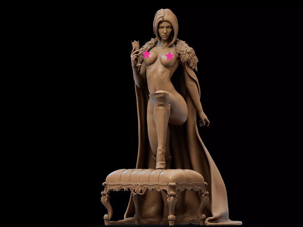 Thumbnail: Emma Frost NSFW - 1 x Kit Model Resin 3D Tanpa Cat + Basis - Berbagai Skala - ca3d